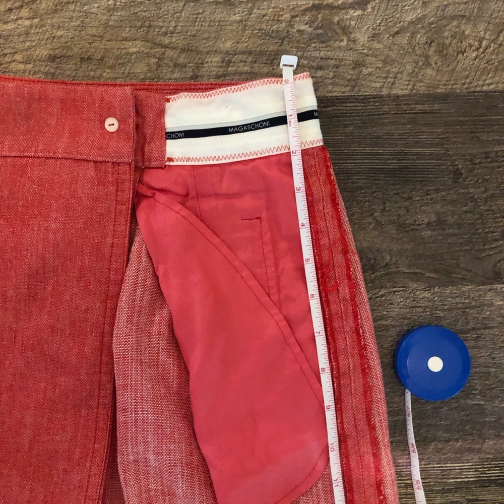 Magaschoni Red skirt no size but added measurements EUC - Picture 7 of 10